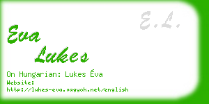 eva lukes business card